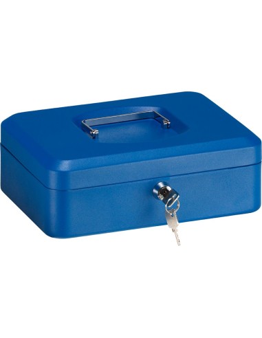 Caja caudal llave + bandeja 250x180x90 azul de arregui