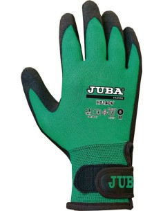Guante nylon + pvc velcro h5140v t10-xl de juba caja de 12 unidades