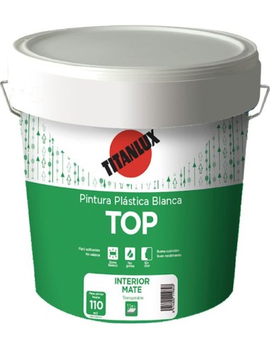 Pintura plastica blanca top mate interior/exterior 20kg de titan