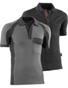 Polo manga corta algodon flex 690 talla-s marron/negro de juba