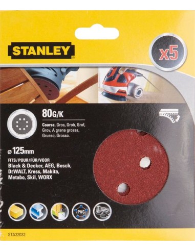 Accesorio sta32032xj 5 lijas ø125 velcro g-080 de stanley