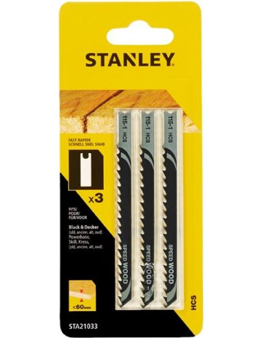 Accesorio sta21033xj 3hojas calar madera 4mm 75mm de stanley