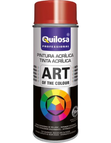 Spray pintura rojo vivo ral3000 400ml de quilosa caja de 6 unidades