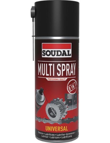 Spray aceite lubricante 8 en 1 119707 400ml de soudal caja de 6 unidades