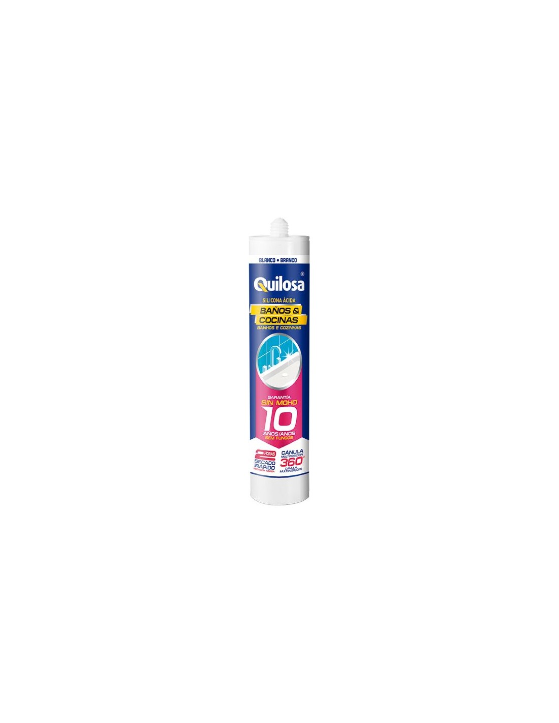 Silicona acida cocina/baño transparente 280 ml.