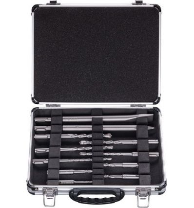 Kit 11 accesorios para martillo sds-plus maletin metal de bosch construccion / industria