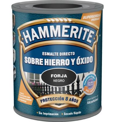 Hammerite metalico forja 750ml gris de hammerite caja de 6 unidades