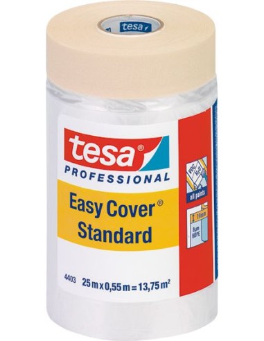 Cinta con plástico 4403 easy cover 055cmx25m de tesa-tape caja de 25 unidades