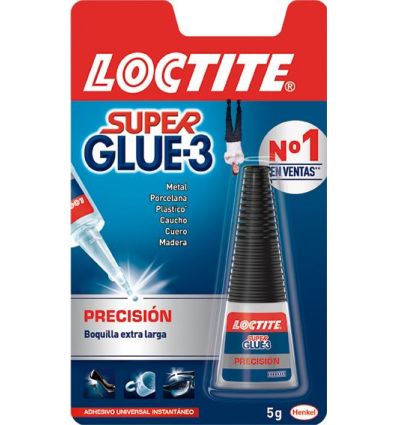 Pegamento super glue3 5gr precision 2068379 de loctite caja de 21 unidades