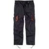 Pantalon multibolsillos wf1619 negro/naranja talla-40 de workteam