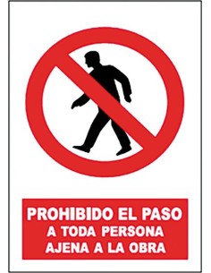 Señal prohibido paso pers.aje.obra sp851 de jg señalizacion