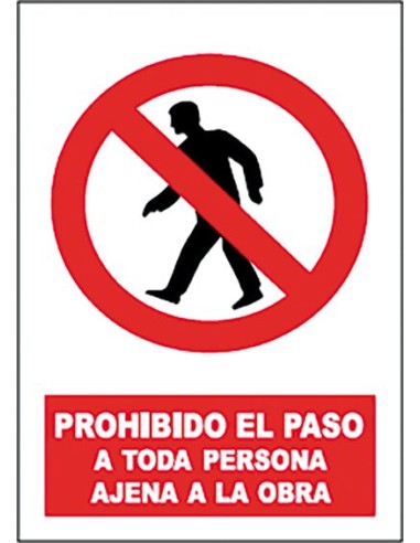 Señal prohibido paso pers.aje.obra sp851 de jg señalizacion