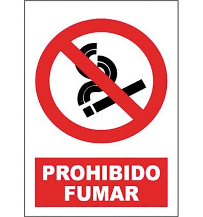 Señal prohibido fumar sp850 40x30 de jg señalizacion