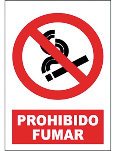 Señal prohibido fumar sp850 40x30 de jg señalizacion