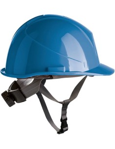 Casco obra con rosca apriete dorsal + barbuquejo 80533 azul roy de safetop