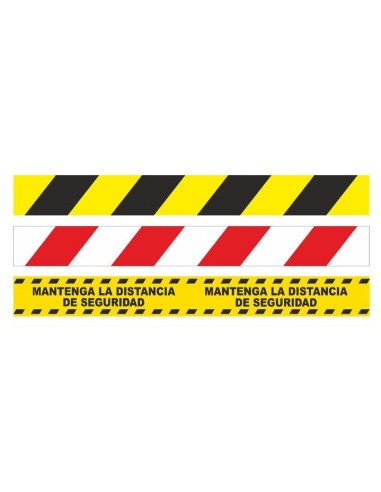 Cinta distancia de seguridad 04120-33mx50mm negro/amarillo de tesa-tape caja de 6 unidades