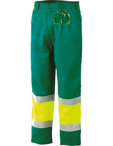 Pantalonalta visibilidad verde/amarillo 8531av talla s de starter