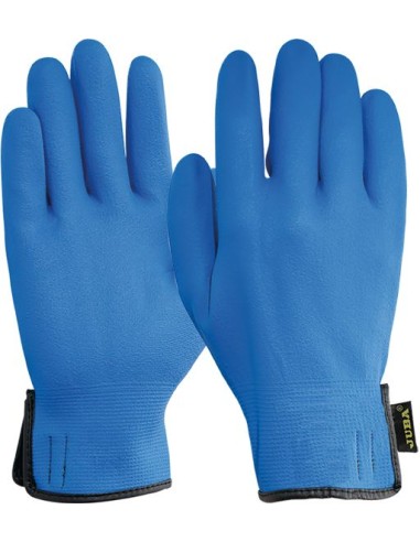 Guante nylon/nitrilo foam h5115 t-07 azul de juba caja de 10 unidades