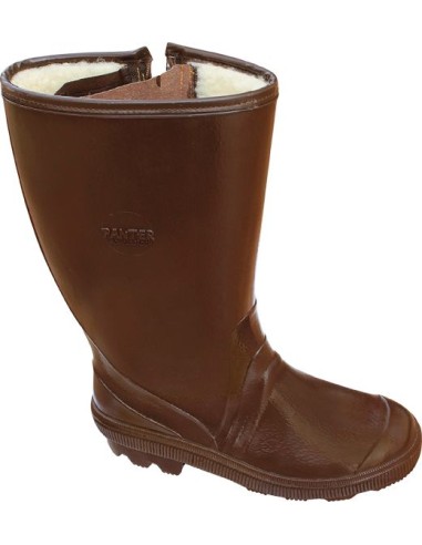 Bota ingenio con cremallera talla 42 marron de panter