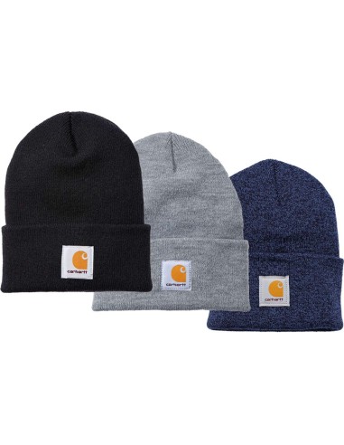 Gorro punto acanalado a18 gris talla de carhartt