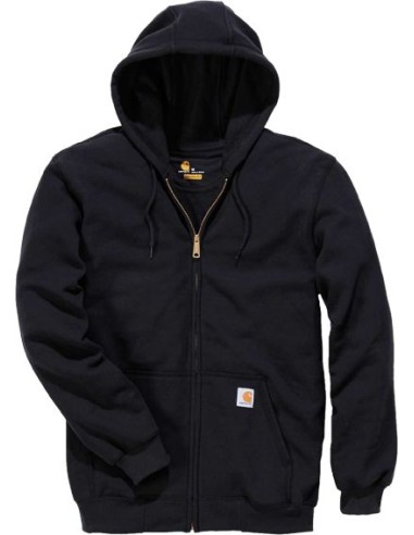 Sudadera loose fit con capucha + cremallera k122 negra talla xs de carhartt