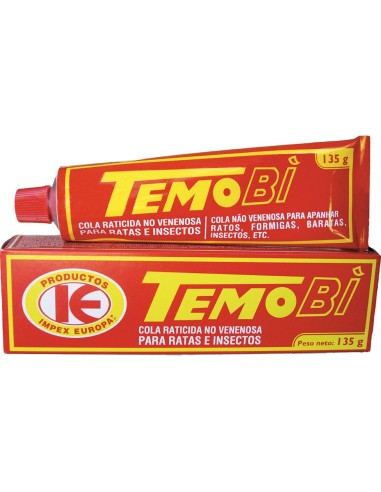 Raticida cola temobi tubo 135gr de impex caja de 50 unidades