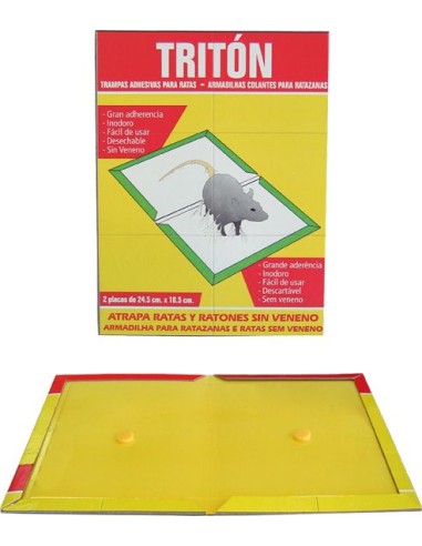 Trampa adhesiva para ratas triton 24,5x18,5 2 unidades de impex