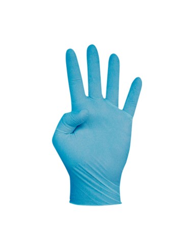 Guante touch talla xl desechable nitrilo azul c100 de cuatrogasa