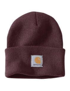 Gorro punto acanalado a18 rojo oscuro de carhartt