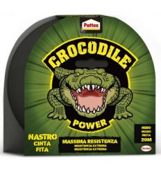 Cinta adhesiva crocodile 2629549 48mmx20m negra de pattex caja de 8 unidades