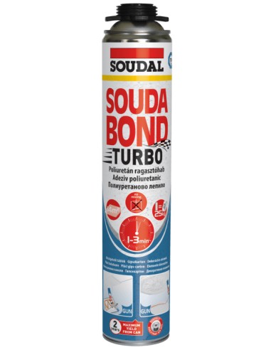 Espuma pu adhesiva soudabond 750ml pistola 153175 de soudal caja de 12 unidades