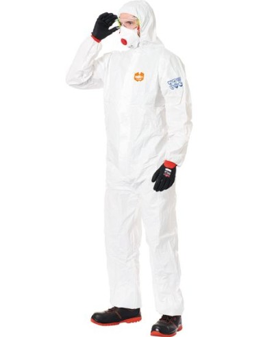 Buzo desechable polipropileno 8290 issa chem blanco talla xl de starter