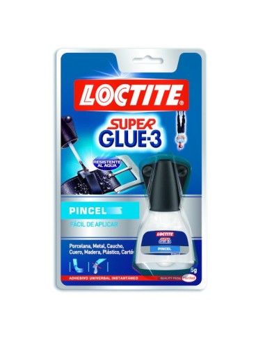 Pegamento super glue 3 5g pincel 2640969 de loctite caja de 15 unidades