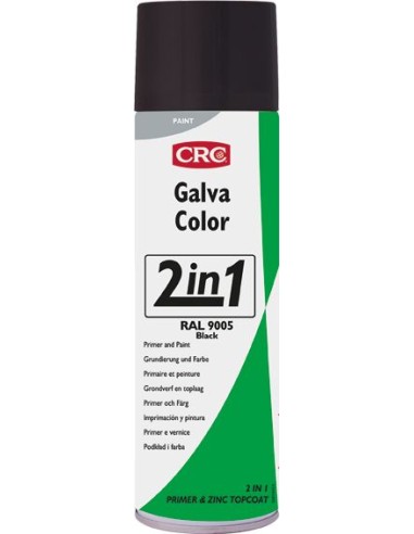 Spray galvacolor negro ral 9005 500ml de c.r.c. caja de 12 unidades