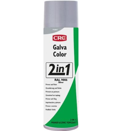 Spray galvacolor plata ral 9006 500ml de c.r.c. caja de 12 unidades