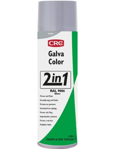 Spray galvacolor plata ral 9006 500ml de c.r.c. caja de 12 unidades