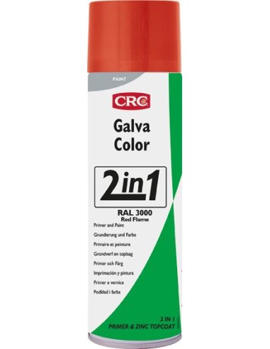 Spray galvacolor rojo ral 3000 500ml de c.r.c. caja de 12 unidades