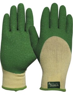 Guante poliester/latex ru.h254g talla 07 verde de juba caja de 12 unidades