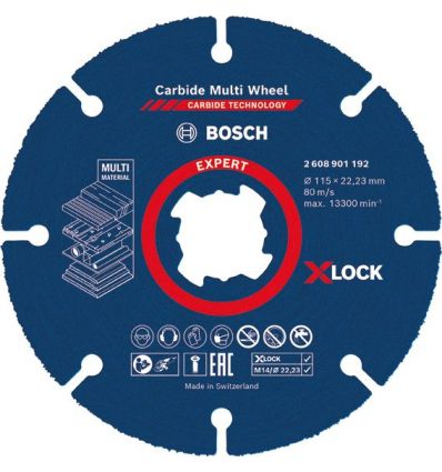 Disco multiwheel expert x-lock 115x22,23 de bosch construccion / industria