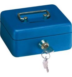 Caja caudal llave+ranura 125x95x60 azul de arregui