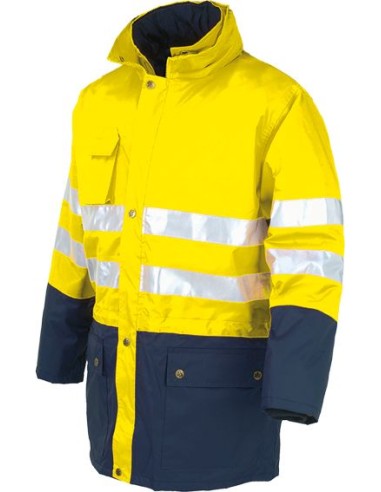 Parka alta visibilidad triple uso amarillo/azul 4638n talla s de starter