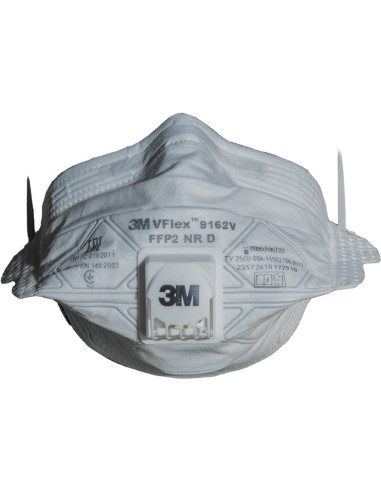 Mascarilla vflex 9162e ffp2 con valvula de 3m caja de 15 unidades