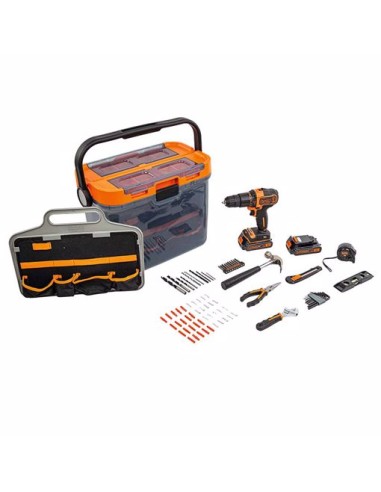 Brico kit bcksb04qw taladro percutor bdchd18+accesorios de black & decker