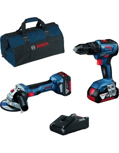 Bosch Professional AMPShare 18V Taladro atornillador percutor de batería  GSB 18V-55 (18 V, 2 baterías, 2 Ah - 4 Ah, 55 Nm, Incluye 2 baterías 2/4h y  maletín)