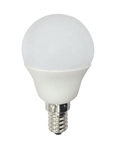 Lampara esferica led e14 7,5w 4200k de unifersa caja de 12 unidades