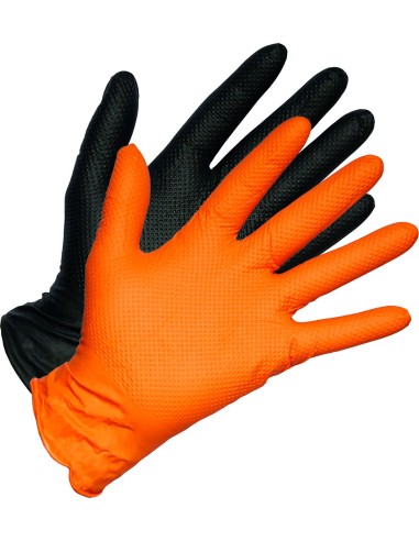 Guante desechable nitrilo dune naranja talla s c-50 de mundo guante