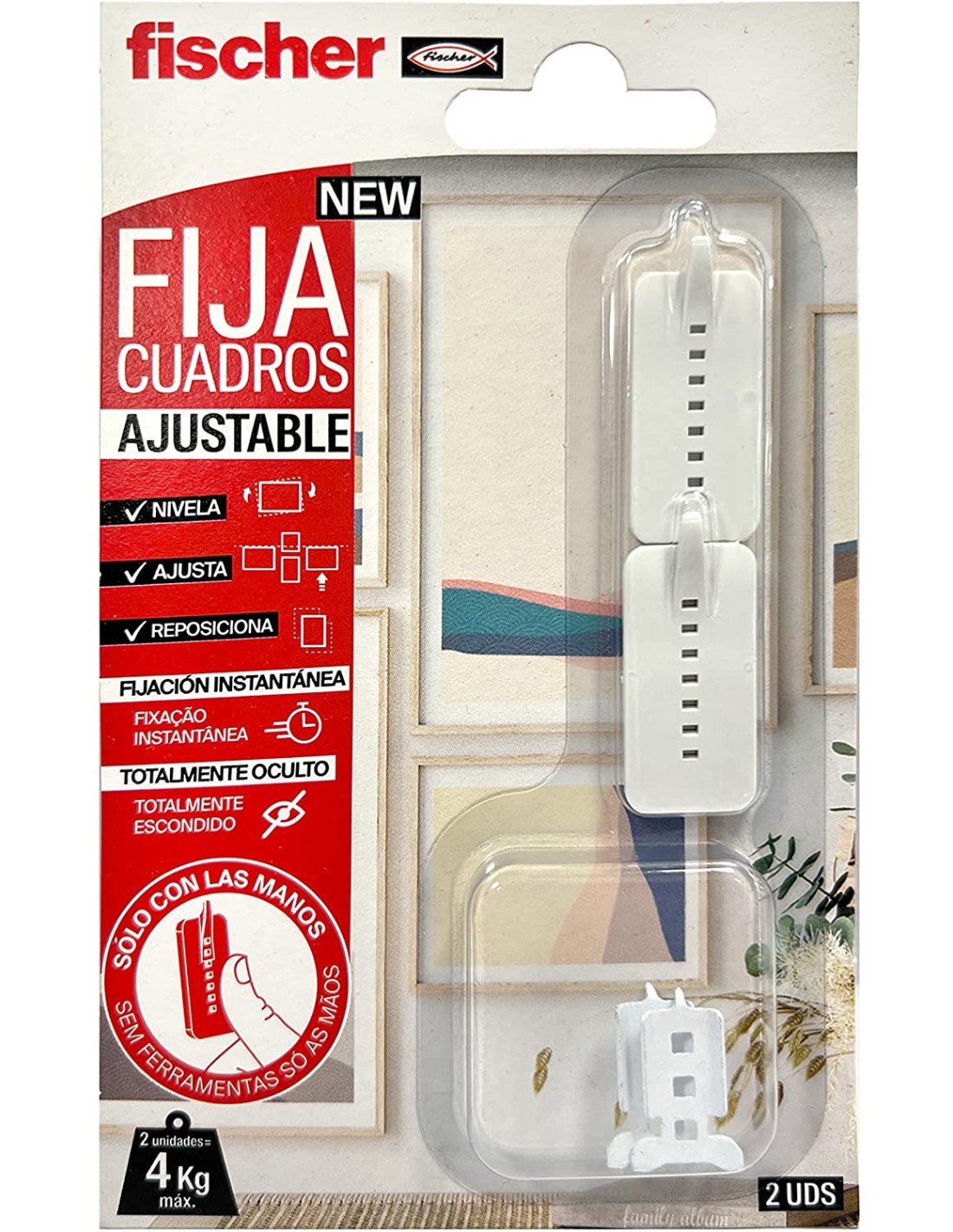 ▷ Fija cuadros ajustable 559043 blister 2 unidades de fischer ®