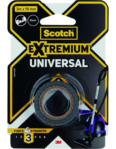 Cinta americana extremium universal 2904 3mx19mm plata de 3m