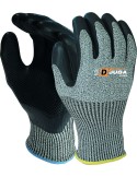Guante fibra k-rock h4580 talla 10 jaspeado/negro de juba caja de 12 unidades