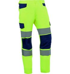 Pantalon makati alta visibilidad amarillo/azul hv745 talla xl de juba